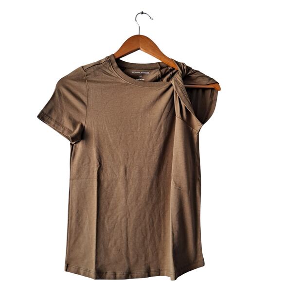 NWT Universal Standard Dione Twist Tee Top Military Olive Green Women's 00 | 4XS - Picture 2 of 10